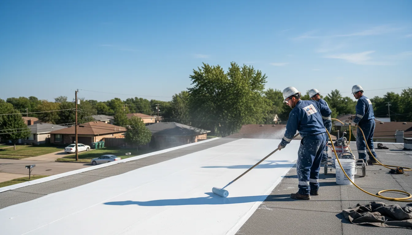 Commercial roof coating in Enid, MS near me
